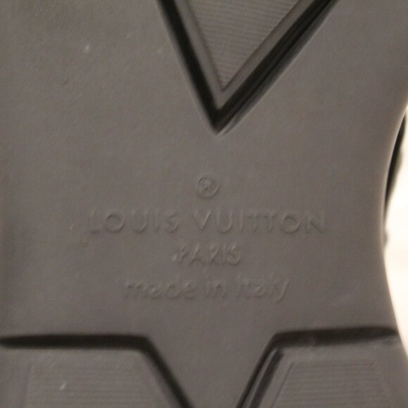 Louis Vuitton Fastlane Monogram Sneakers Black Denim LV size 8.5 - Picture 6 of 12